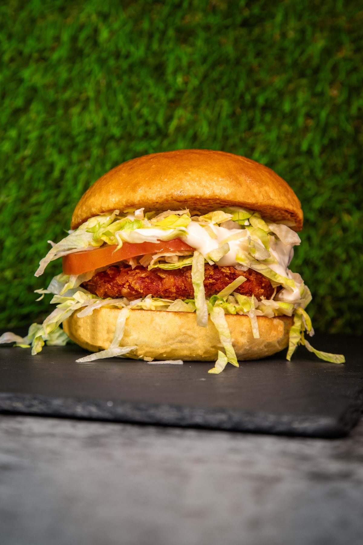 Smash Chicken Fresh Deluxe Burger